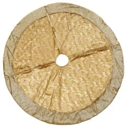 48 " Yuletide Glam Collection Metallic Gold Christmas Tree Skirt