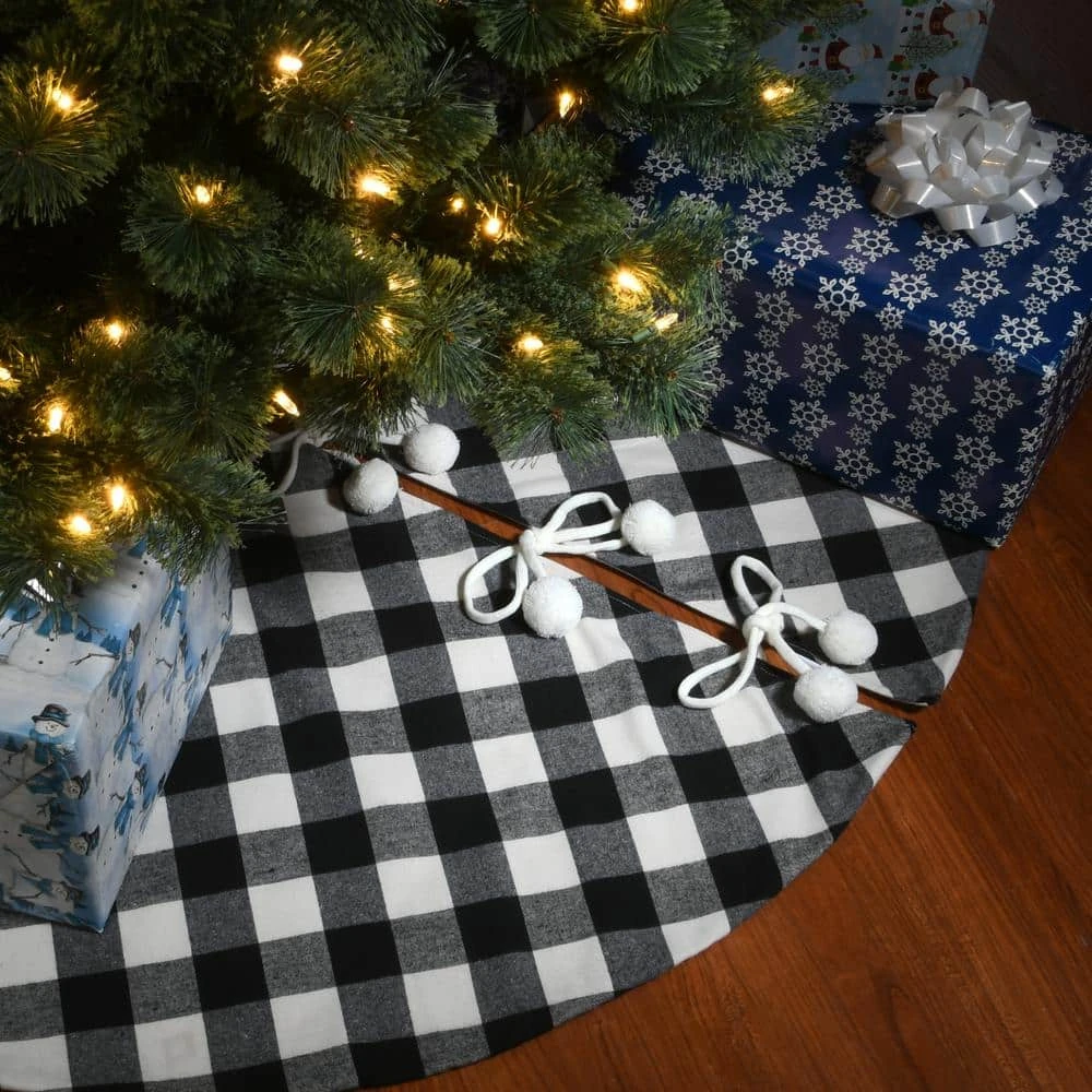 48 " General Store Collection Plaid Christmas Tree Skirt 2 48 " General Store Collection Plaid Christmas Tree Skirt - Image 2