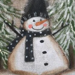48 " Alpine Collection Snowman And Pines Christmas Tree Skirt -Northlight Shop national tree company christmas tree skirts ah63 y09542a 1 4f 1000
