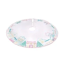 52 In. HGTV Home Collection Village Scene Tree Skirt -Northlight Shop national tree company christmas tree skirts hgt93 cts25014a 4f 1000