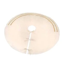 52 In. HGTV Home Collection Fringe Detail Tree Skirt Off White -Northlight Shop national tree company christmas tree skirts hgt93 cts25024a 1f 1000