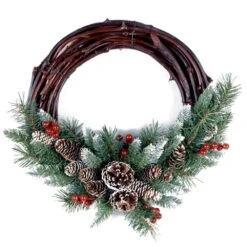 Frosted Berry Grapevine 16 In. Artificial Wreath