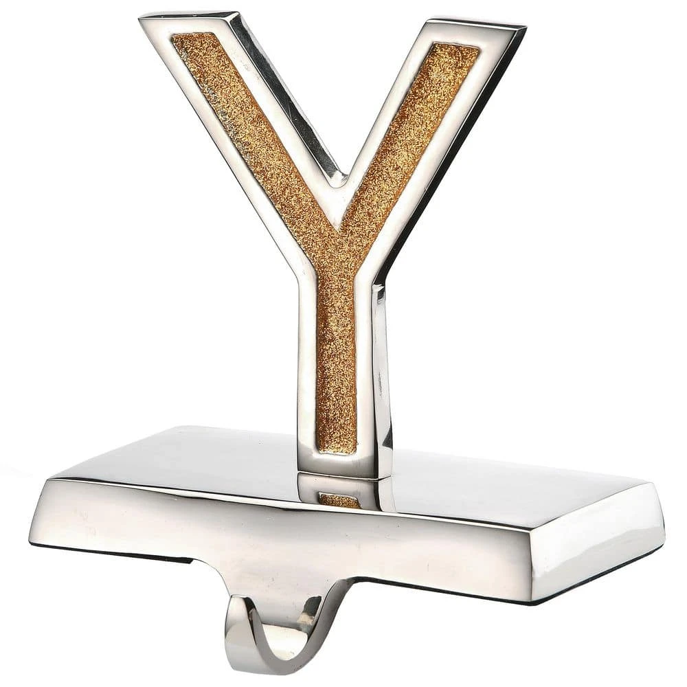 5 In. Gold Sparkle JOY Stocking Holders (3-count) 5 5 In. Gold Sparkle JOY Stocking Holders (3-count) - Image 5