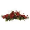 30 In. Holiday Hydrangea Candelabrum 5 30 In. Holiday Hydrangea Candelabrum -Northlight Shop nearly natural christmas candles 4659 64 1000