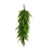 3 Ft. Artificial Real Touch Norfolk Island Pine Teardrop With Natural Look -Northlight Shop nearly natural christmas swag w1400 64 1000