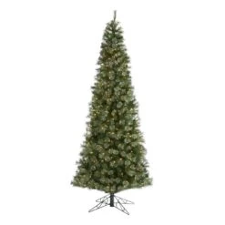 10 Ft. Pre-lit Cashmere Slim Artificial Christmas Tree With 750 Warm White Lights