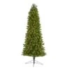 8 Ft. Pre-lit Slim Virginia Spruce Artificial Christmas Tree With 600 Warm White Multifunction LED Lights -Northlight Shop nearly natural pre lit christmas trees t1492 64 1000