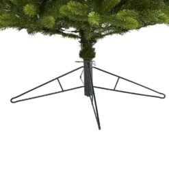 8 Ft. Pre-lit Slim Virginia Spruce Artificial Christmas Tree With 600 Warm White Multifunction LED Lights -Northlight Shop nearly natural pre lit christmas trees t1492 fa 1000