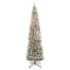 8 Ft. Flocked Pencil Artificial Christmas Tree With 500 Clear Lights And 646 Bendable Branches -Northlight Shop nearly natural pre lit christmas trees t1908 64 1000