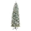 7 Ft. Pre-Lit LED Slim Flocked Montreal Fir Artificial Christmas Tree With 300 Warm White Lights 15 7 Ft. Pre-Lit LED Slim Flocked Montreal Fir Artificial Christmas Tree With 300 Warm White Lights -Northlight Shop nearly natural pre lit christmas trees t3311 64 1000