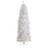 7 Ft. White Pre-Lit LED Slim Artificial Christmas Tree With 300 Warm White Lights -Northlight Shop nearly natural pre lit christmas trees t3361 64 1000