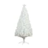 6 Ft. Pre-Lit Fiber Optic White Artificial Christmas Tree With Star Tree Topper -Northlight Shop nearly natural pre lit christmas trees t4770 64 1000