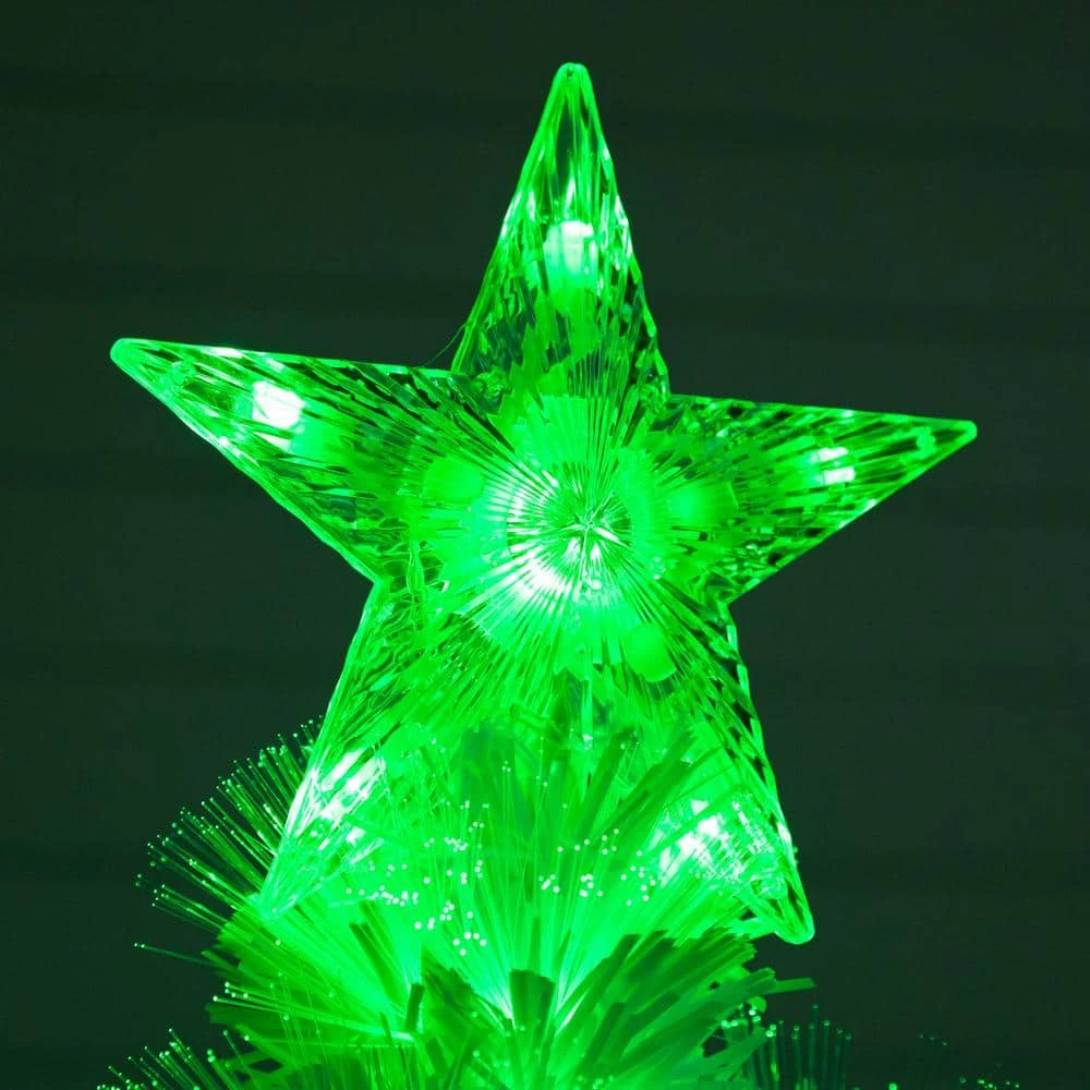 6 Ft. Pre-Lit Fiber Optic White Artificial Christmas Tree With Star Tree Topper 2 6 Ft. Pre-Lit Fiber Optic White Artificial Christmas Tree With Star Tree Topper - Image 2