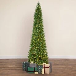 15 Ft. Pre-Lit LED Slim Green Mountain Pine Artificial Christmas Tree With 1900 Warm White Lights And 5460 Branches 13 15 Ft. Pre-Lit LED Slim Green Mountain Pine Artificial Christmas Tree With 1900 Warm White Lights And 5460 Branches -Northlight Shop nearly natural pre lit christmas trees t4781 31 1000