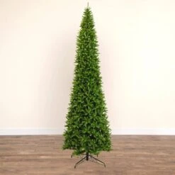 15 Ft. Pre-Lit LED Slim Green Mountain Pine Artificial Christmas Tree With 1900 Warm White Lights And 5460 Branches 12 15 Ft. Pre-Lit LED Slim Green Mountain Pine Artificial Christmas Tree With 1900 Warm White Lights And 5460 Branches -Northlight Shop nearly natural pre lit christmas trees t4781 d4 1000