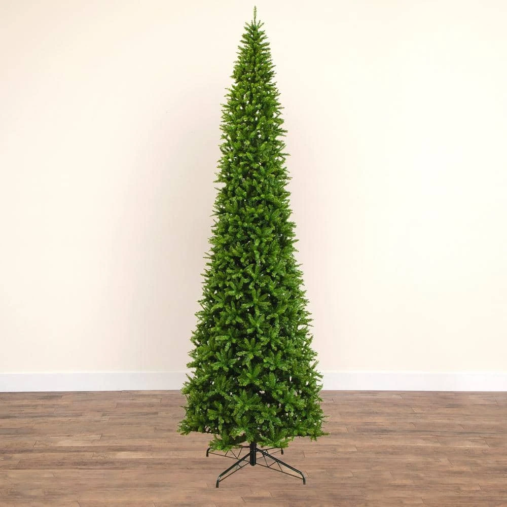 15 Ft. Pre-Lit LED Slim Green Mountain Pine Artificial Christmas Tree With 1900 Warm White Lights And 5460 Branches 6 15 Ft. Pre-Lit LED Slim Green Mountain Pine Artificial Christmas Tree With 1900 Warm White Lights And 5460 Branches - Image 6