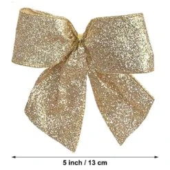 Large Gold Glitter Ribbon Christmas Tree Topper Bow And 12 Mini Bows (13-Pieces) -Northlight Shop new traditions simplify your holiday christmas tree toppers 49995113dd 4f 1000
