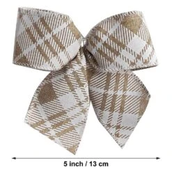 Natural Linen And White Large Plaid Ribbon Christmas Tree Topper Bow And 12 Mini Bows (13-Pieces) 7 Natural Linen And White Large Plaid Ribbon Christmas Tree Topper Bow And 12 Mini Bows (13-Pieces) -Northlight Shop new traditions simplify your holiday christmas tree toppers 49995122dd 4f 1000