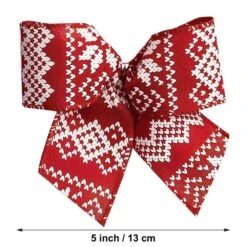 Red And White Large Ribbon Christmas Tree Topper Bow And 12 Mini Bows In Fair Isle Print (13-Pieces) 7 Red And White Large Ribbon Christmas Tree Topper Bow And 12 Mini Bows In Fair Isle Print (13-Pieces) -Northlight Shop new traditions simplify your holiday christmas tree toppers 49995124dd 4f 1000