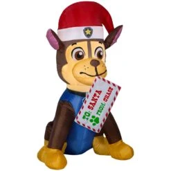 Nickelodeon 3.5 Ft. Pre-lit Inflatable Chase With Letter To Santa Airblown