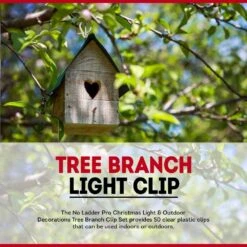 Christmas LightandOutdoor Decorations Tree Branch Clips, (25-Pack) 10 Christmas LightandOutdoor Decorations Tree Branch Clips, (25-Pack) -Northlight Shop no ladder christmas light accessories 74039 25cosdd 1f 1000