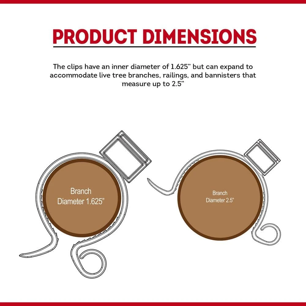 Christmas LightandOutdoor Decorations Tree Branch Clips, (25-Pack) 5 Christmas LightandOutdoor Decorations Tree Branch Clips, (25-Pack) - Image 5