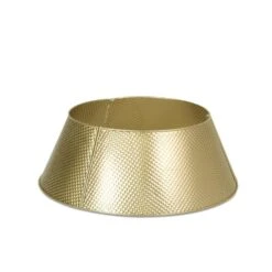 Hartselle 26 In. Gold Metal Christmas Tree Collar -Northlight Shop noble house christmas tree skirts 107663 66 1000