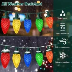 67 Ft. 100 Bulbs Outdoor Decorations For House Waterproof String Lights, Multicolor -Northlight Shop nordic hygge christmas string lights b0c85vm7zj 1f 1000