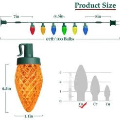 67 Ft. 100 Bulbs Outdoor Decorations For House Waterproof String Lights, Multicolor -Northlight Shop nordic hygge christmas string lights b0c85vm7zj 76 1000