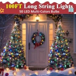 100 Ft. 50 LED Indoor Outdoor String Light For House Roof Patio Tree, Multicolor 10 100 Ft. 50 LED Indoor Outdoor String Light For House Roof Patio Tree, Multicolor -Northlight Shop nordic hygge christmas string lights b0c8b345bt 1f 1000