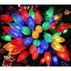 100 Ft. 50 LED Indoor Outdoor String Light For House Roof Patio Tree, Multicolor