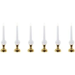 Northlight Single Light Window Candles With Remote And Timer-10 In. -White-Set Of 6