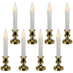 Northlight LED Flickering Window Candles With Timer-8.5 In. -Set Of 8