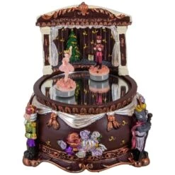 Northlight 5 In. Musical Dancing Nutcracker And Ballerina Christmas Music Box