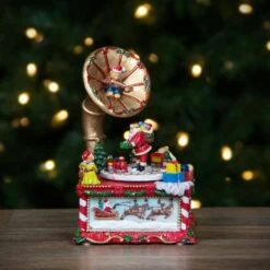 Northlight 7 In. Musical Santa Claus On Gramophone Christmas Music Box 9 Northlight 7 In. Musical Santa Claus On Gramophone Christmas Music Box -Northlight Shop northlight christmas centerpieces 34811769 31 1000