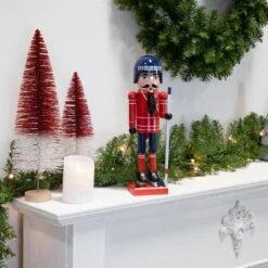 Northlight 14 In. Blue And Red Wooden Christmas Ice Hockey Player Nutcracker -Northlight Shop northlight christmas centerpieces 34851135 31 1000