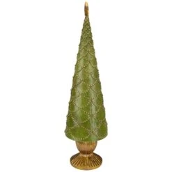 Northlight 23 .5 In. Green Christmas Tree Cone On Pedestal With Star Topper Table Top Decor -Northlight Shop northlight christmas centerpieces 34865421 4f 1000