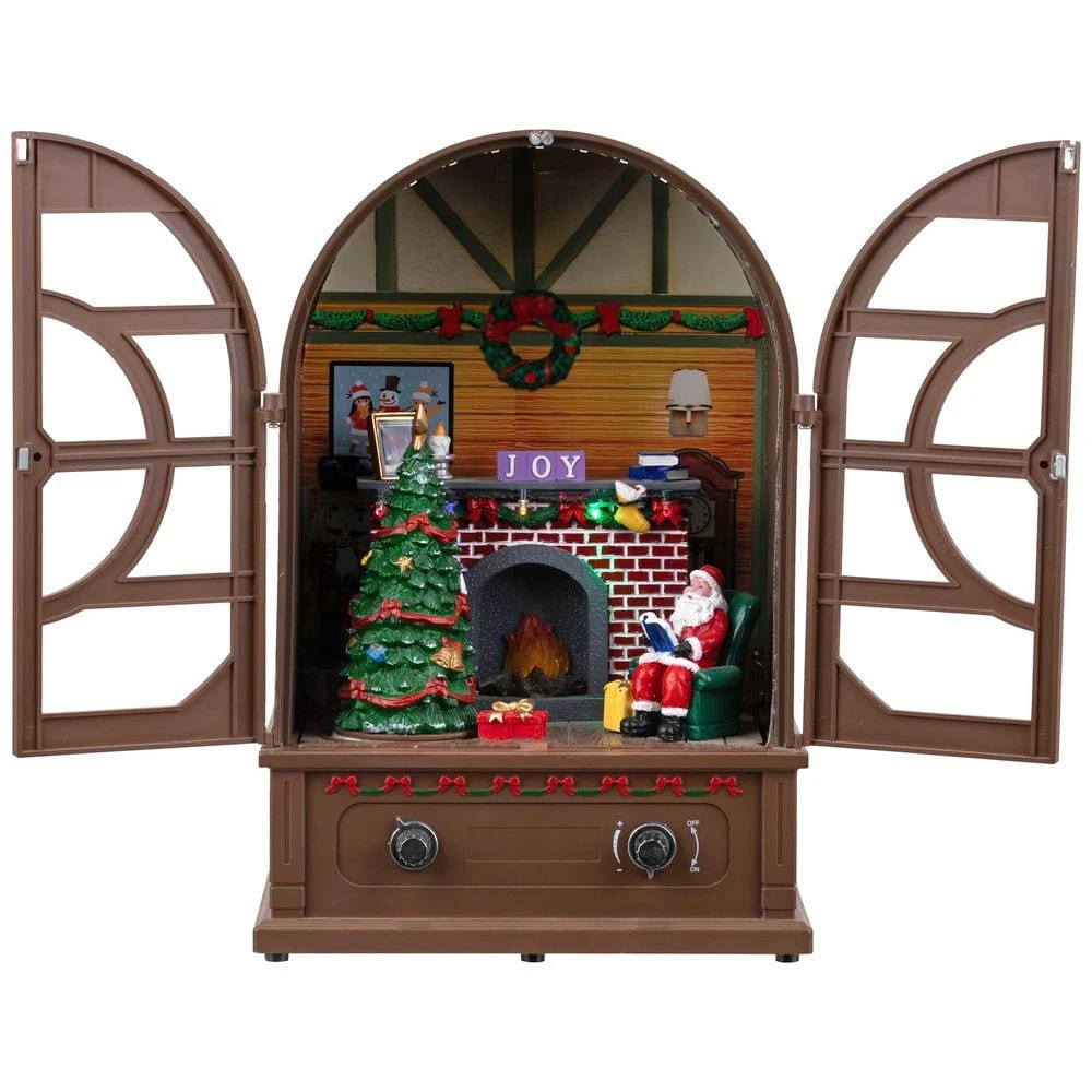 Northlight LED Lighted And Musical Retro Radio With Santa Scene Christmas Decoration-12.5" 1 Northlight LED Lighted And Musical Retro Radio With Santa Scene Christmas Decoration-12.5"