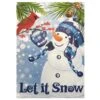 Northlight 12.5 In. X 18 In. Let It Snow Snowman And Cardinal Outdoor Garden Flag