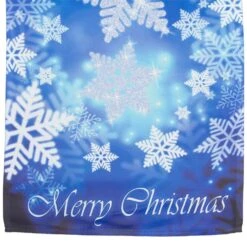Northlight 28 In. X 40 In. Merry Christmas And Snowflakes Blue And White Garden Flag -Northlight Shop northlight christmas garage door decorations 34336824 1f 1000