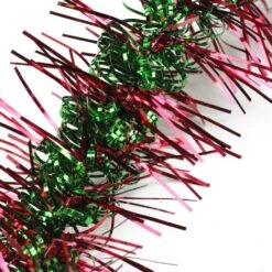 Northlight 50 Ft. Unlit Shiny Red And Green Spiral Center Christmas Tinsel Garland -Northlight Shop northlight christmas garland 32274106 c3 1000