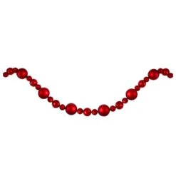 Northlight 6 Ft. Red Shatterproof Ball Unlit Artificial Christmas Garland