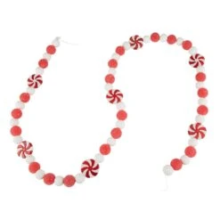 Northlight 4 Ft. Peppermint Candy Beaded Artificial Christmas Garland - Unlit