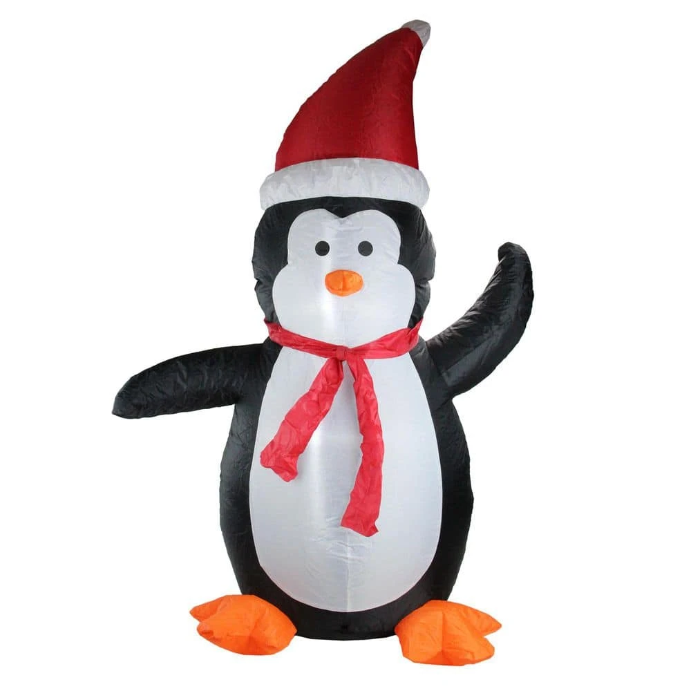 Northlight 4ft. Airblown Inflatable Festive Penguin Lighted Christmas Yard Art Decorations 1 Northlight 4ft. Airblown Inflatable Festive Penguin Lighted Christmas Yard Art Decorations