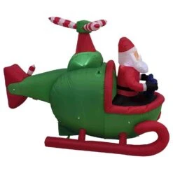 Northlight Lighted Inflatable Santa With Helicopter Outdoor Christmas Decoration-7ft. -Northlight Shop northlight christmas inflatables 35768192 44 1000
