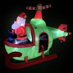 Northlight Lighted Inflatable Santa With Helicopter Outdoor Christmas Decoration-7ft. -Northlight Shop northlight christmas inflatables 35768192 4f 1000