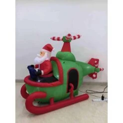 Northlight Lighted Inflatable Santa With Helicopter Outdoor Christmas Decoration-7ft. -Northlight Shop northlight christmas inflatables 35768192 76 1000