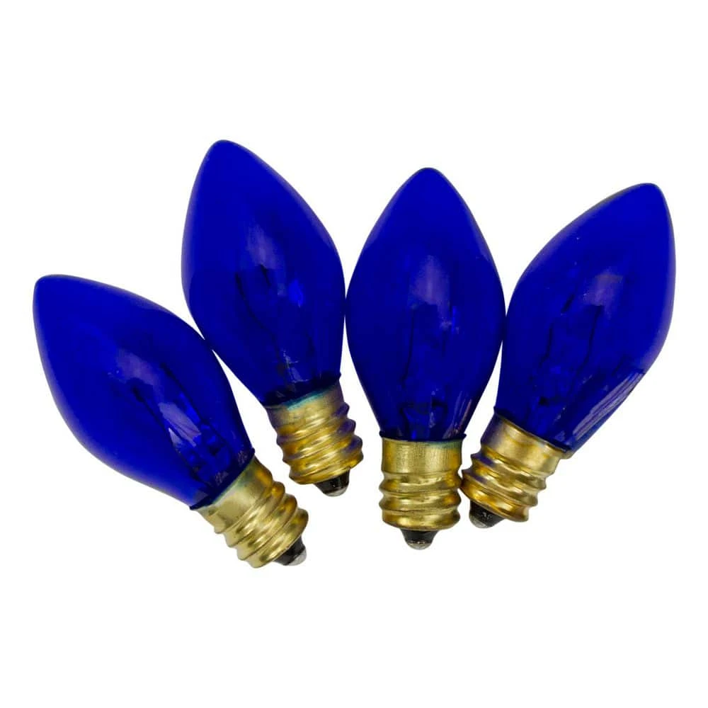 Northlight 2 In. C7 Blue Transparent Christmas Replacement Bulbs (Set Of 4) 2 Northlight 2 In. C7 Blue Transparent Christmas Replacement Bulbs (Set Of 4) - Image 2