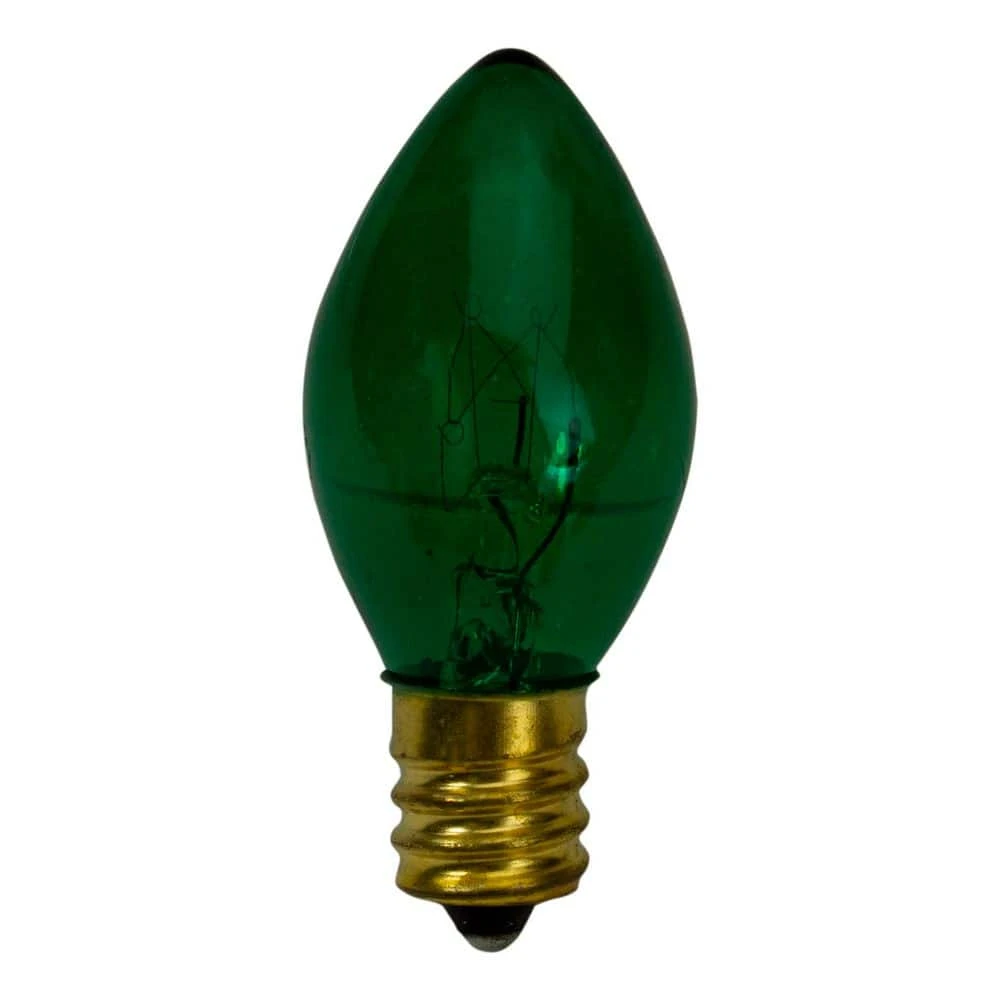Northlight 4 In. C7 Green Transparent Christmas Replacement Bulbs (Set Of 4) 3 Northlight 4 In. C7 Green Transparent Christmas Replacement Bulbs (Set Of 4) - Image 3
