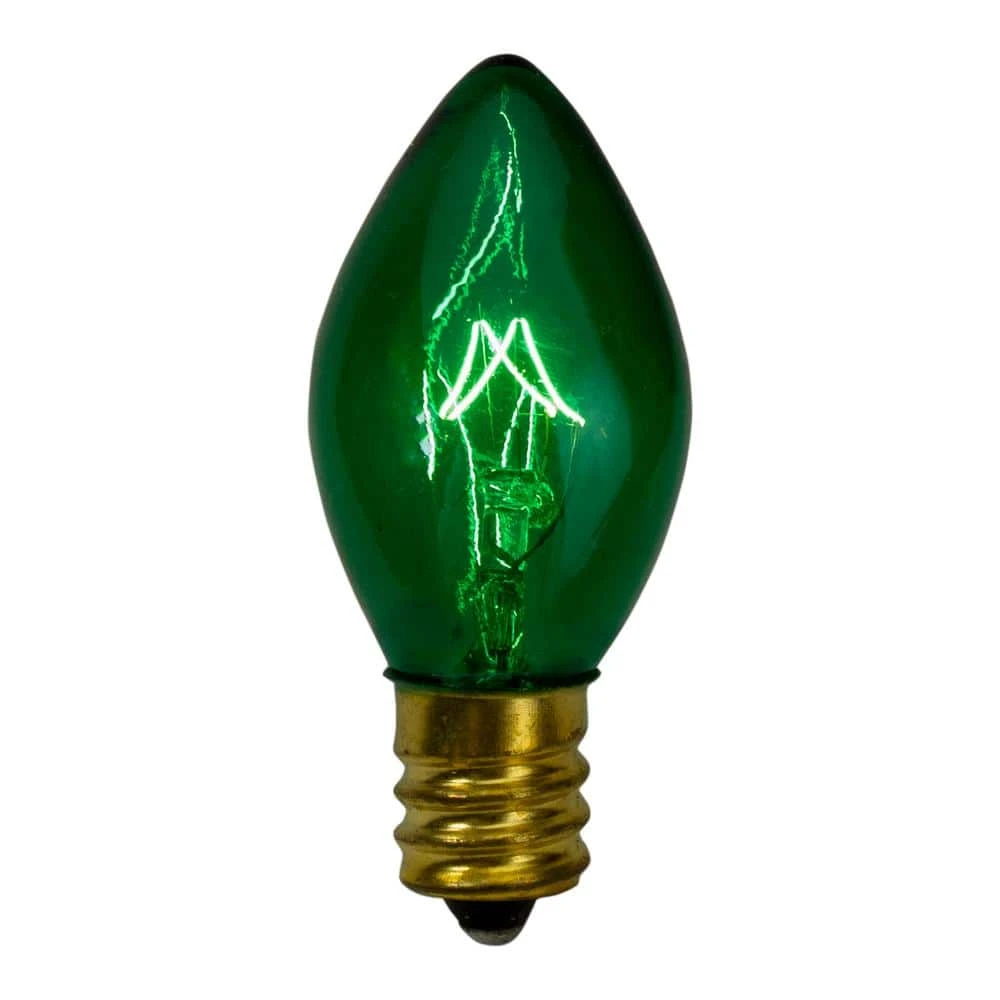 Northlight 4 In. C7 Green Transparent Christmas Replacement Bulbs (Set Of 4) 1 Northlight 4 In. C7 Green Transparent Christmas Replacement Bulbs (Set Of 4)